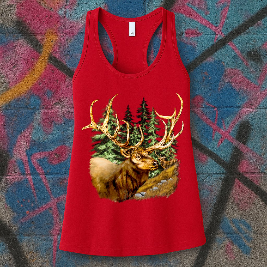 Wildlife - Elk Portrait Womens Tank Top