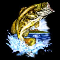 Wildlife - Fish Fishing Large Mouth Bass Portrait 16 in Basic Backpack