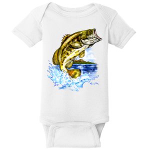 Wildlife - Fish Fishing Large Mouth Bass Portrait Baby Bodysuit