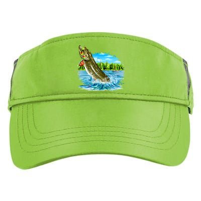 Wildlife - Fishing Muskie Fish Portrait Adult Drive Performance Visor