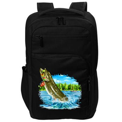 Wildlife - Fishing Muskie Fish Portrait Impact Tech Backpack