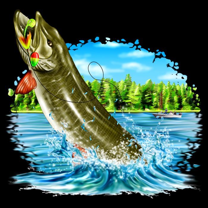 Wildlife - Fishing Muskie Fish Portrait Impact Tech Backpack