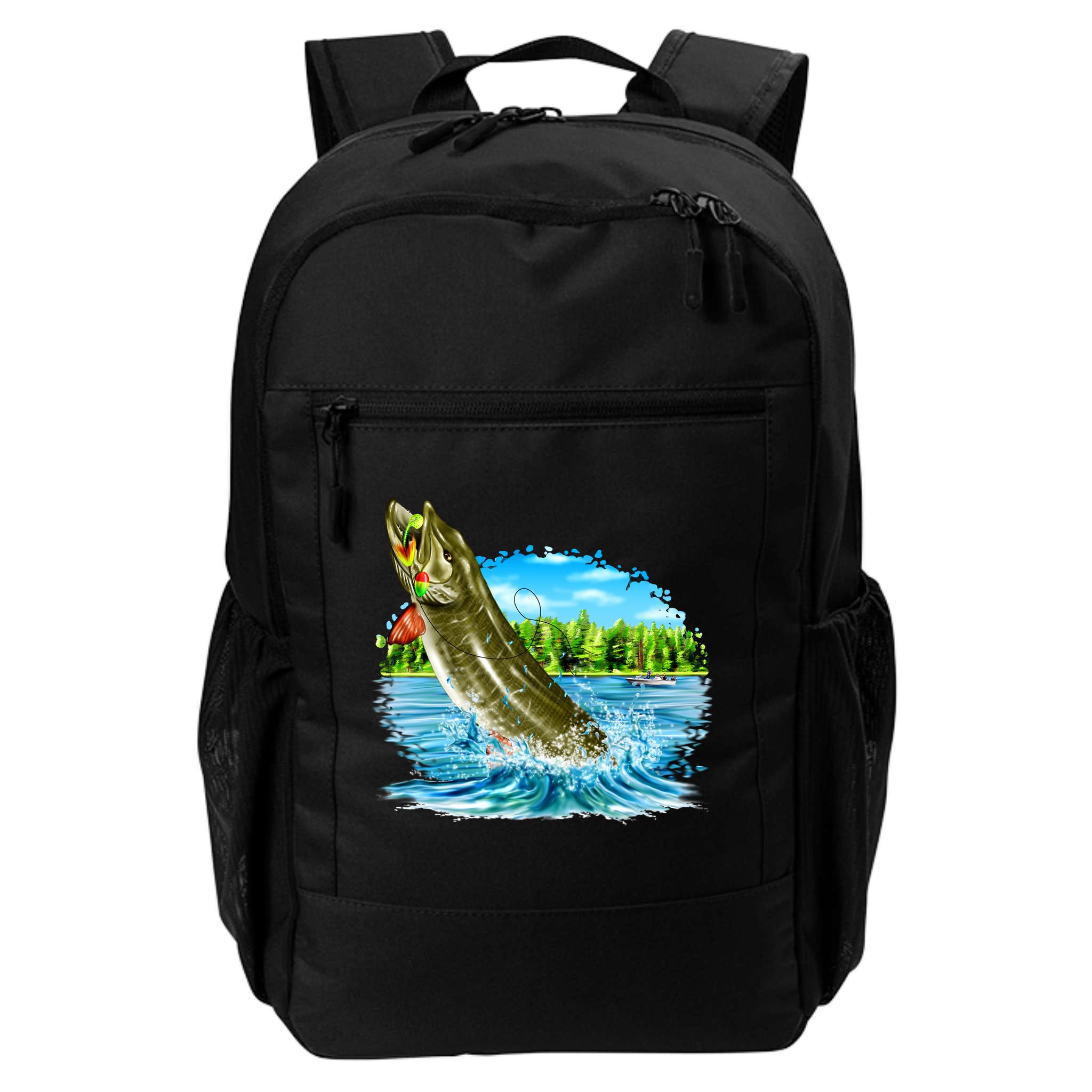 Wildlife - Fishing Muskie Fish Portrait Backpack