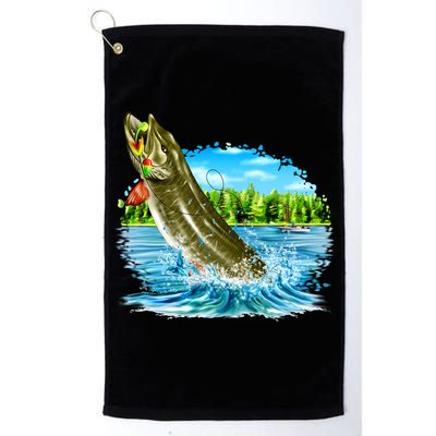 Wildlife - Fishing Muskie Fish Portrait Golf Towel