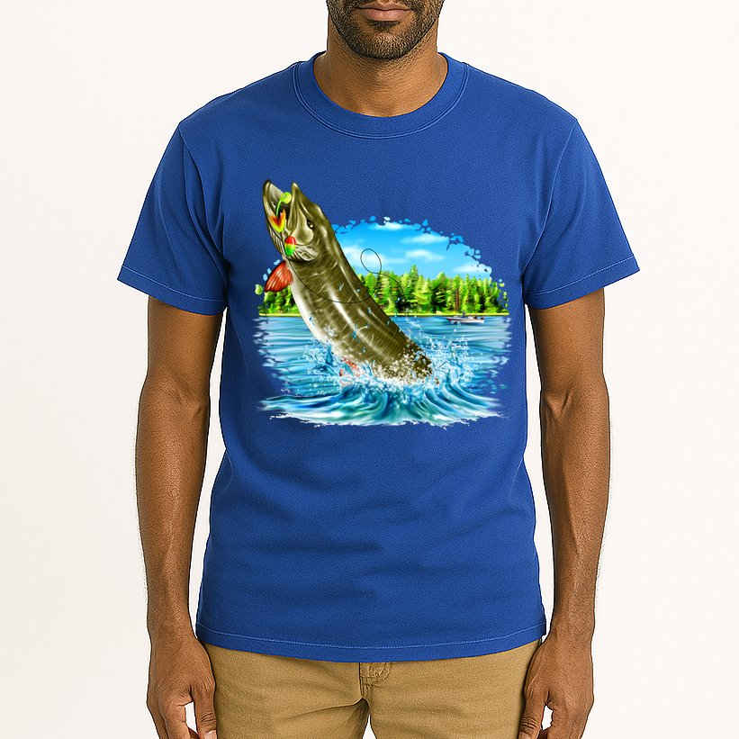 Wildlife - Fishing Muskie Fish Portrait Tall T-Shirt