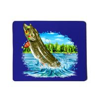 Wildlife - Fishing Muskie Fish Portrait Mousepad