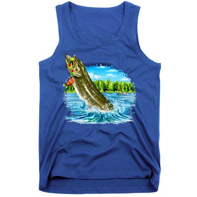 Wildlife - Fishing Muskie Fish Portrait Tank Top