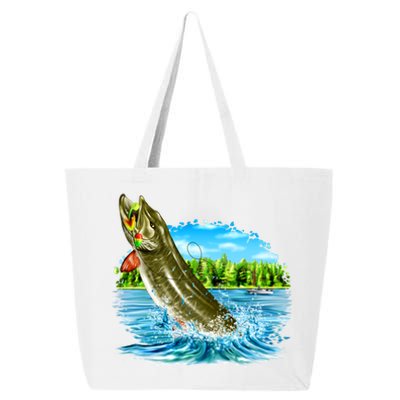 Wildlife - Fishing Muskie Fish Portrait 25L Jumbo Tote