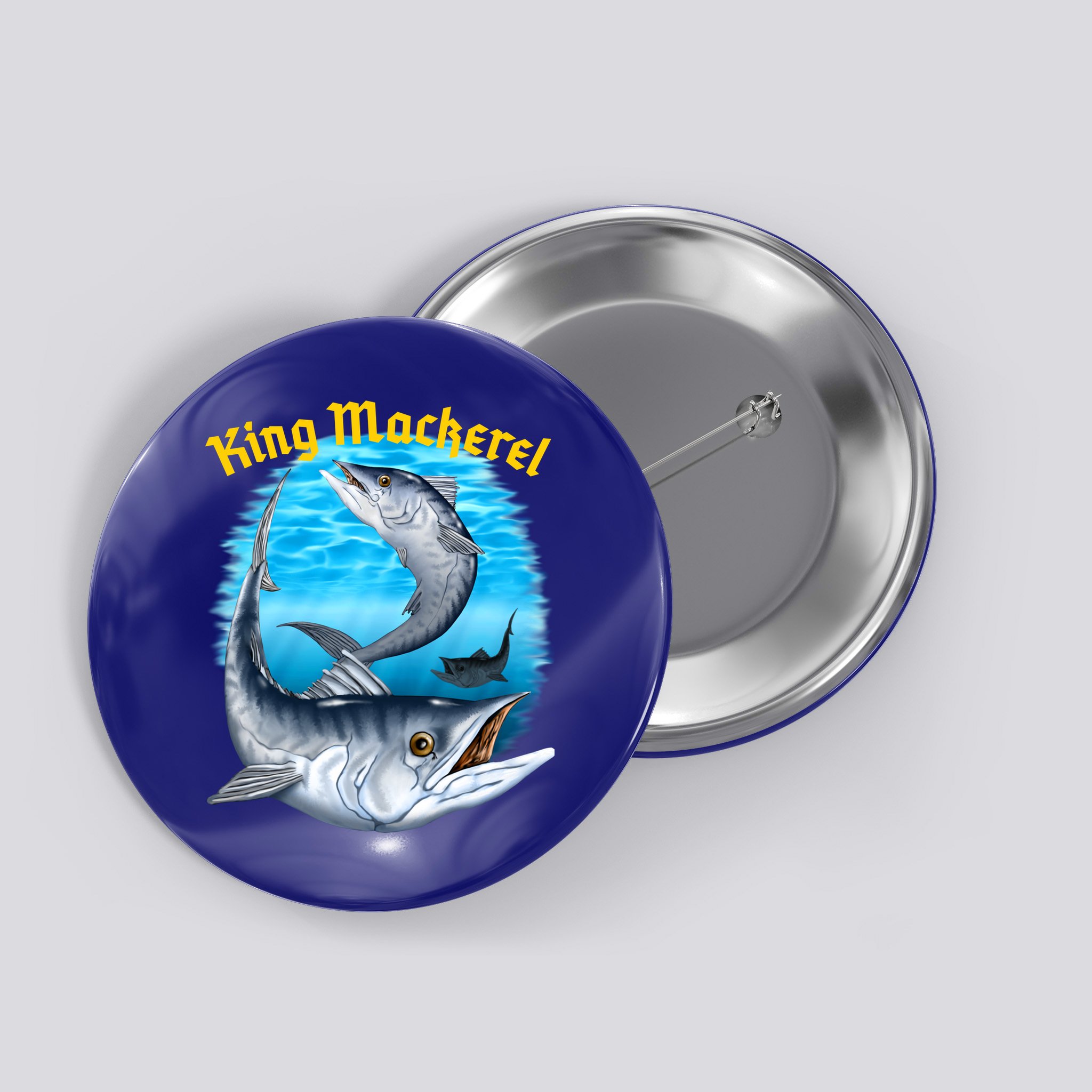 Wildlife - King Mackerel Fish Button