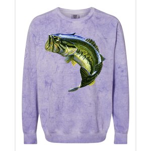 Wildlife - Large Mouth Bass Jumping Colorblast Crewneck Sweatshirt