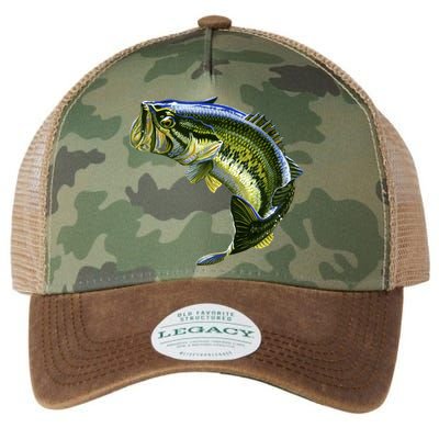 Wildlife - Large Mouth Bass Jumping Legacy Tie Dye Trucker Hat