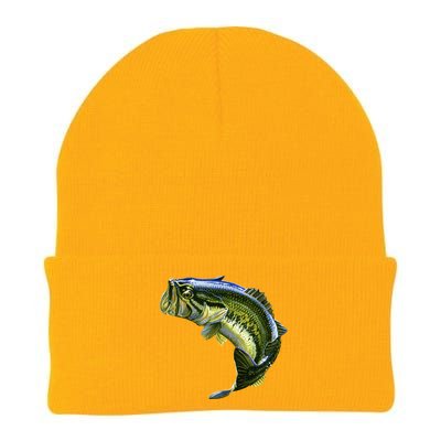 Wildlife - Large Mouth Bass Jumping Knit Cap Winter Beanie