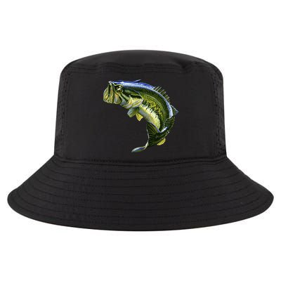 Wildlife - Large Mouth Bass Jumping Cool Comfort Performance Bucket Hat