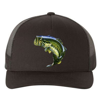 Wildlife - Large Mouth Bass Jumping Yupoong Adult 5-Panel Trucker Hat