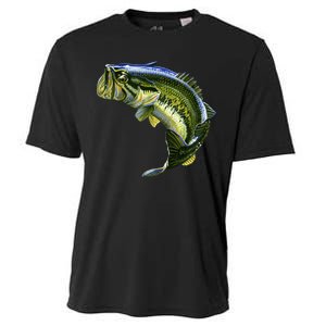 Wildlife - Large Mouth Bass Jumping Cooling Performance Crew T-Shirt