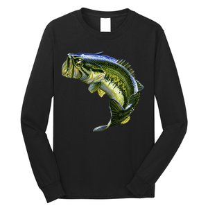 Wildlife - Large Mouth Bass Jumping Long Sleeve Shirt