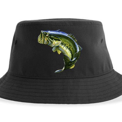 Wildlife - Large Mouth Bass Jumping Sustainable Bucket Hat