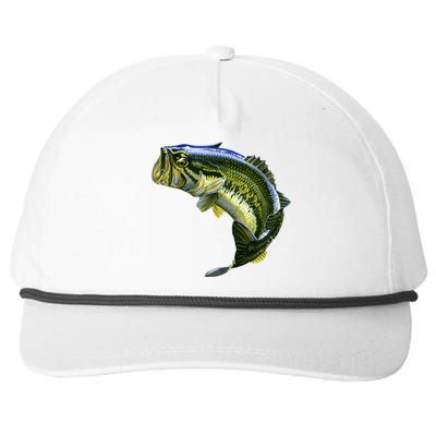 Wildlife - Large Mouth Bass Jumping Snapback Five-Panel Rope Hat