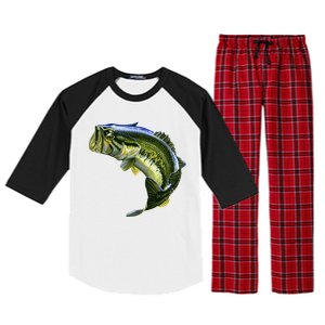 Wildlife - Large Mouth Bass Jumping Raglan Sleeve Pajama Set