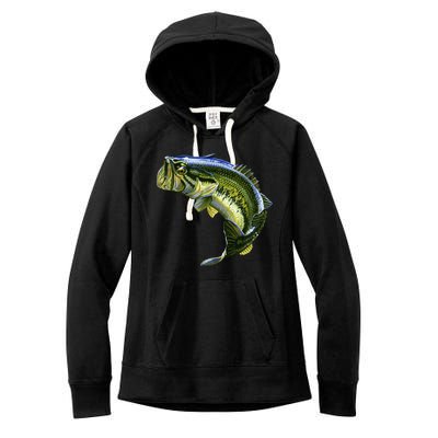 Wildlife - Large Mouth Bass Jumping Women's Fleece Hoodie