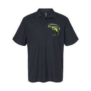 Wildlife - Large Mouth Bass Jumping Softstyle Adult Sport Polo