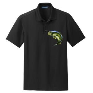 Wildlife - Large Mouth Bass Jumping Dry Zone Grid Polo