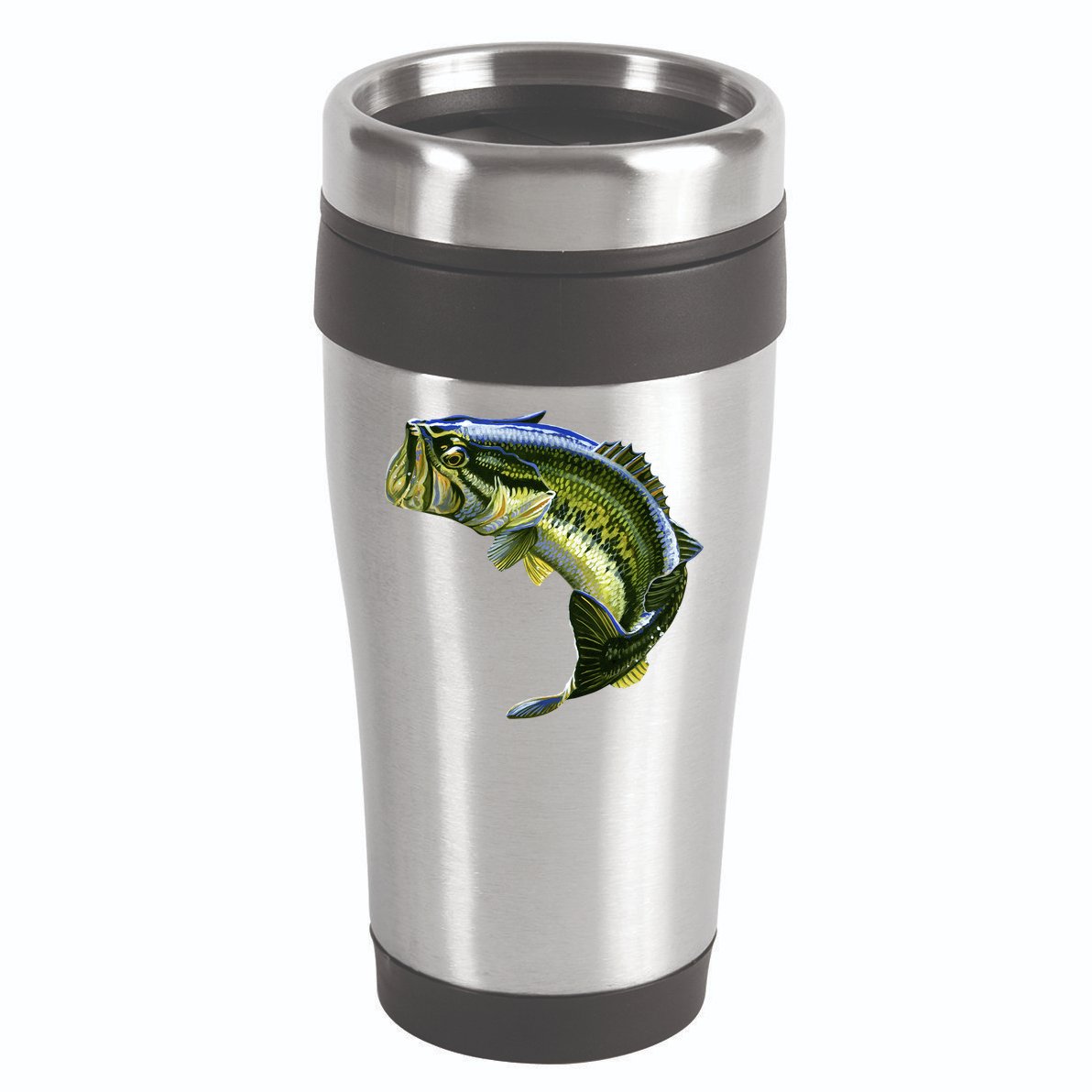 Wildlife - Large Mouth Bass Jumping 16oz Travel Tumbler
