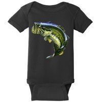 Wildlife - Large Mouth Bass Jumping Baby Bodysuit