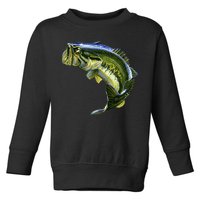 Wildlife - Large Mouth Bass Jumping Toddler Sweatshirt