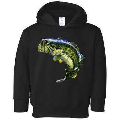 Wildlife - Large Mouth Bass Jumping Toddler Hoodie