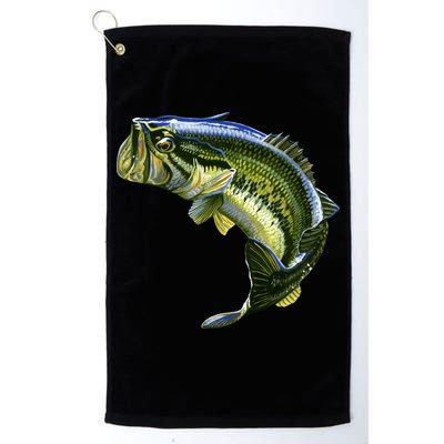 Wildlife - Large Mouth Bass Jumping Golf Towel