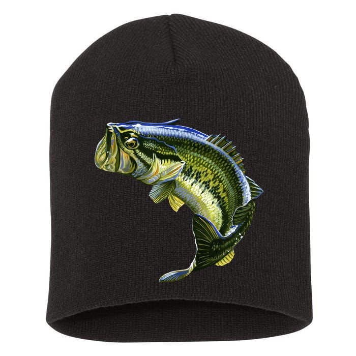 Wildlife - Large Mouth Bass Jumping Short Acrylic Beanie