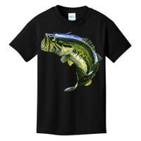 Wildlife - Large Mouth Bass Jumping Kids T-Shirt