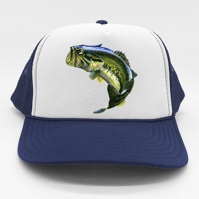 Wildlife - Large Mouth Bass Jumping Trucker Hat