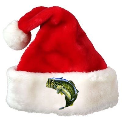 Wildlife - Large Mouth Bass Jumping Premium Christmas Santa Hat