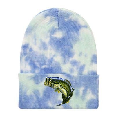 Wildlife - Large Mouth Bass Jumping Tie Dye 12in Knit Beanie