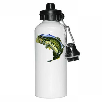 Wildlife - Large Mouth Bass Jumping Aluminum Water Bottle