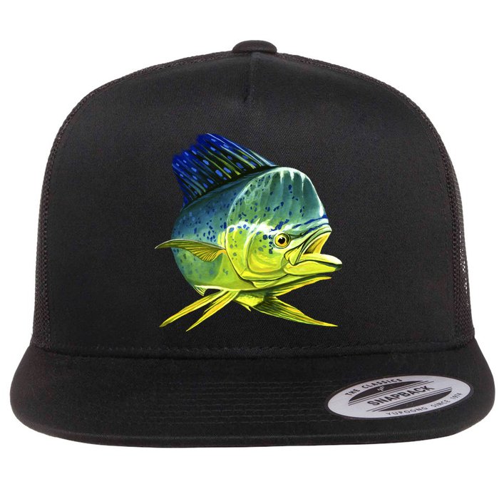 Wildlife - Mahi Mahi Flat Bill Trucker Hat