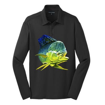 Wildlife - Mahi Mahi Silk Touch Performance Long Sleeve Polo