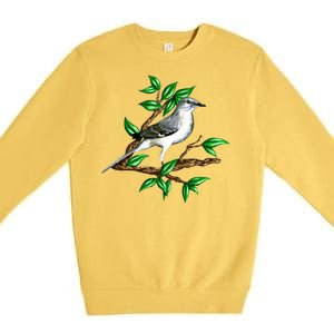 Wildlife - Mockingbird Posing Portrait Premium Crewneck Sweatshirt