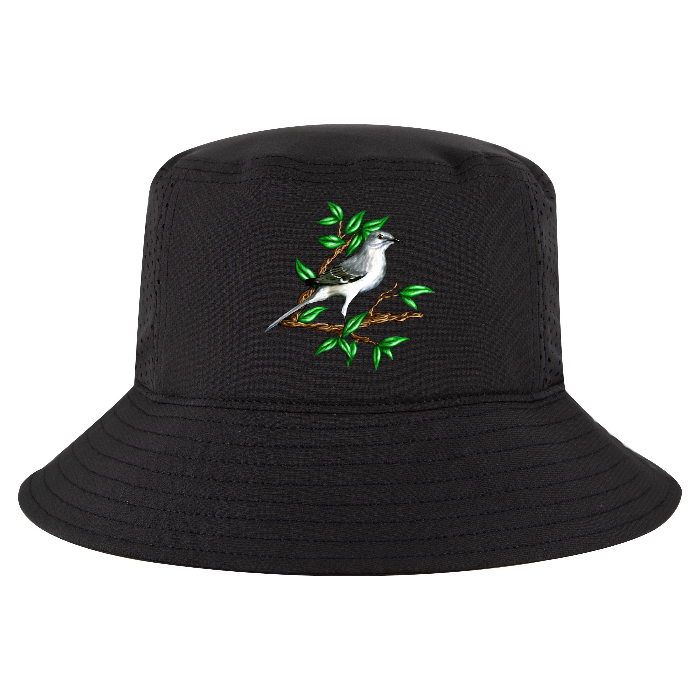Wildlife - Mockingbird Posing Portrait Cool Comfort Performance Bucket Hat