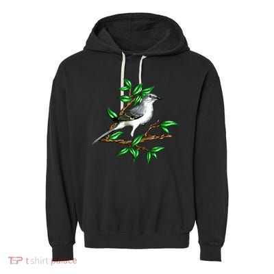 Wildlife - Mockingbird Posing Portrait Garment-Dyed Fleece Hoodie