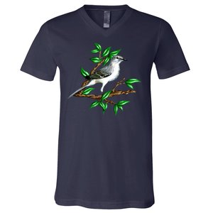 Wildlife - Mockingbird Posing Portrait V-Neck T-Shirt