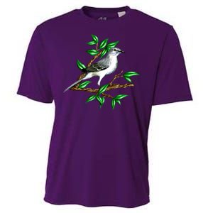 Wildlife - Mockingbird Posing Portrait Cooling Performance Crew T-Shirt