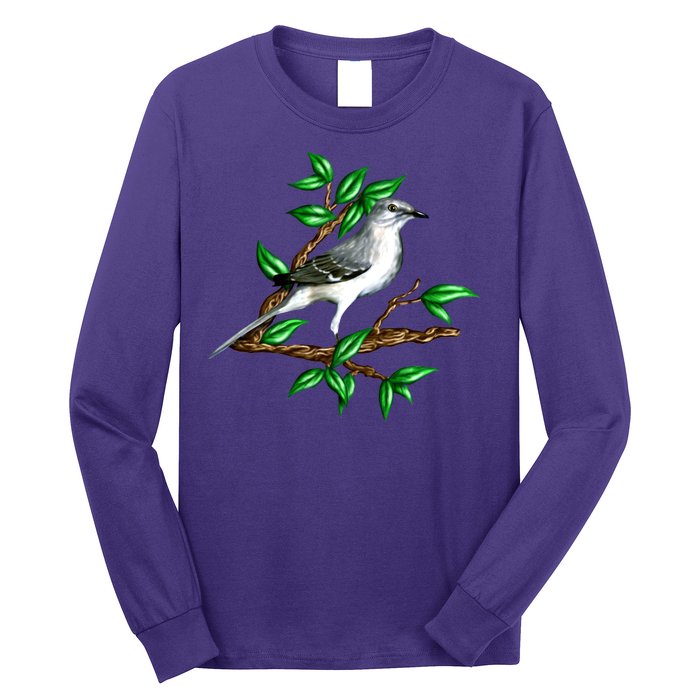 Wildlife - Mockingbird Posing Portrait Long Sleeve Shirt