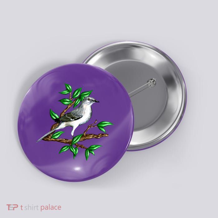 Wildlife - Mockingbird Posing Portrait Button