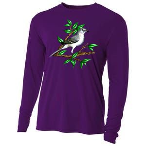 Wildlife - Mockingbird Posing Portrait Cooling Performance Long Sleeve Crew