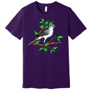 Wildlife - Mockingbird Posing Portrait Premium T-Shirt