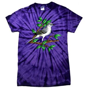 Wildlife - Mockingbird Posing Portrait Tie-Dye T-Shirt