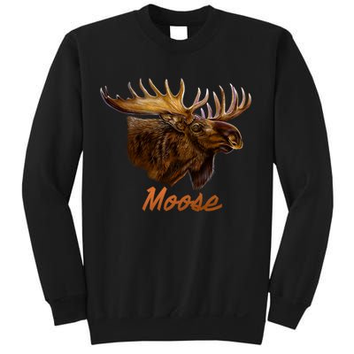 Wildlife - Moose Head Portrait Sweatshirt